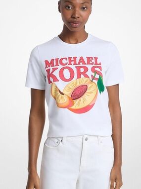 Viral Michael Kors Peach Graphic Tee 🍑